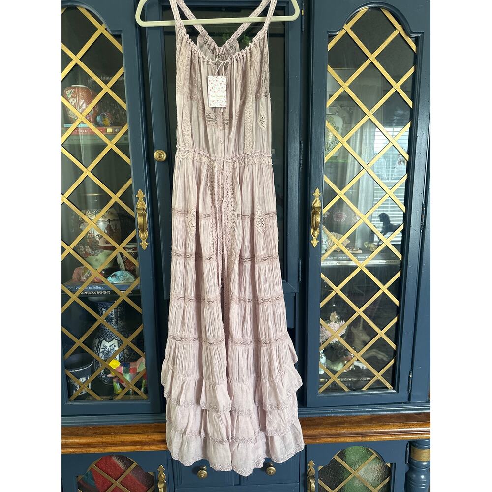 Free People Dolly Maxi Dress Silverberry NWT XS Bodysuit - Picture 4 of 12